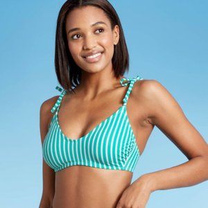 kona sol women's shoulder tie bikini top